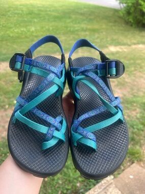 Chaco Z x2 Teal & Blue Strapped Sport Sandals size W6